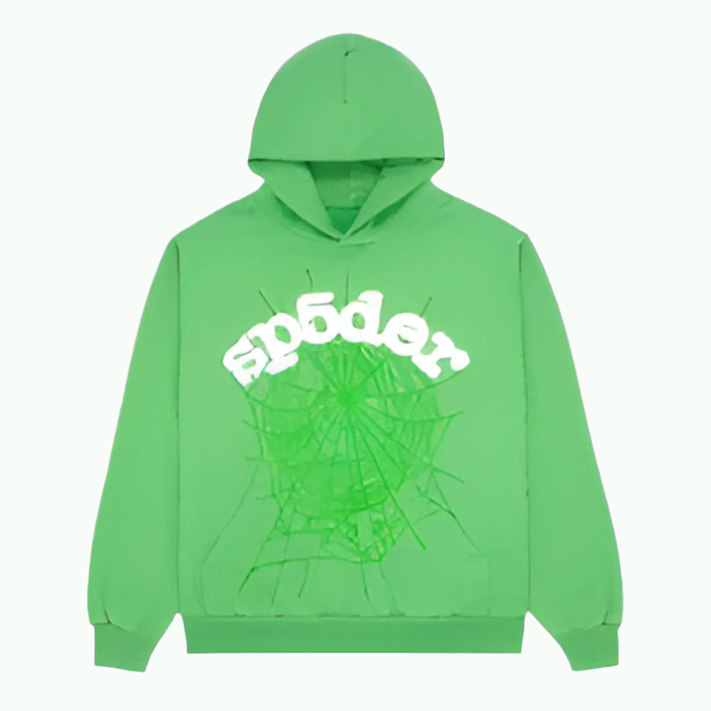 Green Sp5der Web Hoodie
