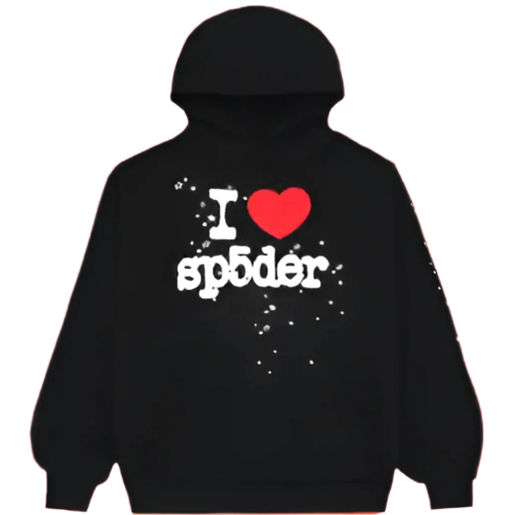 Sp5der I Heart SP5 Souvenir Hoodie 'Black'