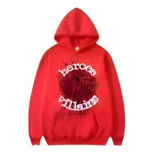 Sp5der x Heroes And Villains Hoodie 'RED'