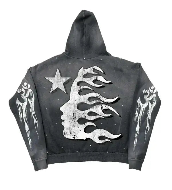 Black Hellstar Studios Racer Vintage Hoodie [Capsule 9]