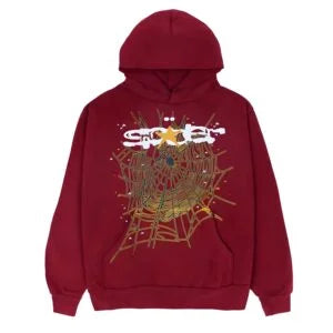 SP5DER Logo Hoodie Maroon | Bold, Stylish & Comfortable