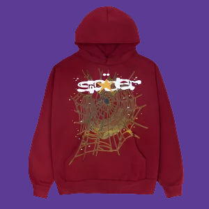 Sp5der Logo Hoodie 'Maroon'