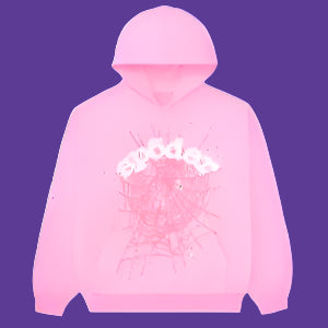 Sp5der OG Web Hoodie 'Pink'