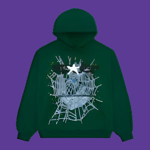 Sp5der Web Hoodie Hunter 'Green'